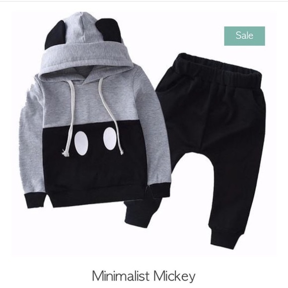 Other - Mickey Mouse 2 pc Jogger hoodie set